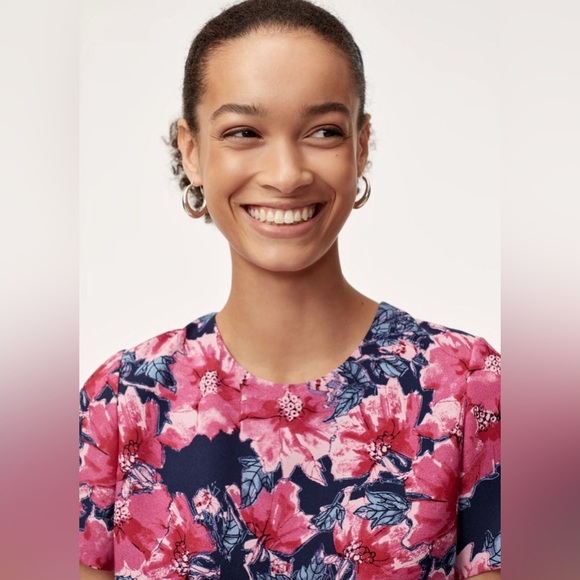 Aritzia Babaton Patricio Short Sleeve Floral Sheath Dress - Picture 2 of 7